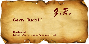 Gern Rudolf névjegykártya
